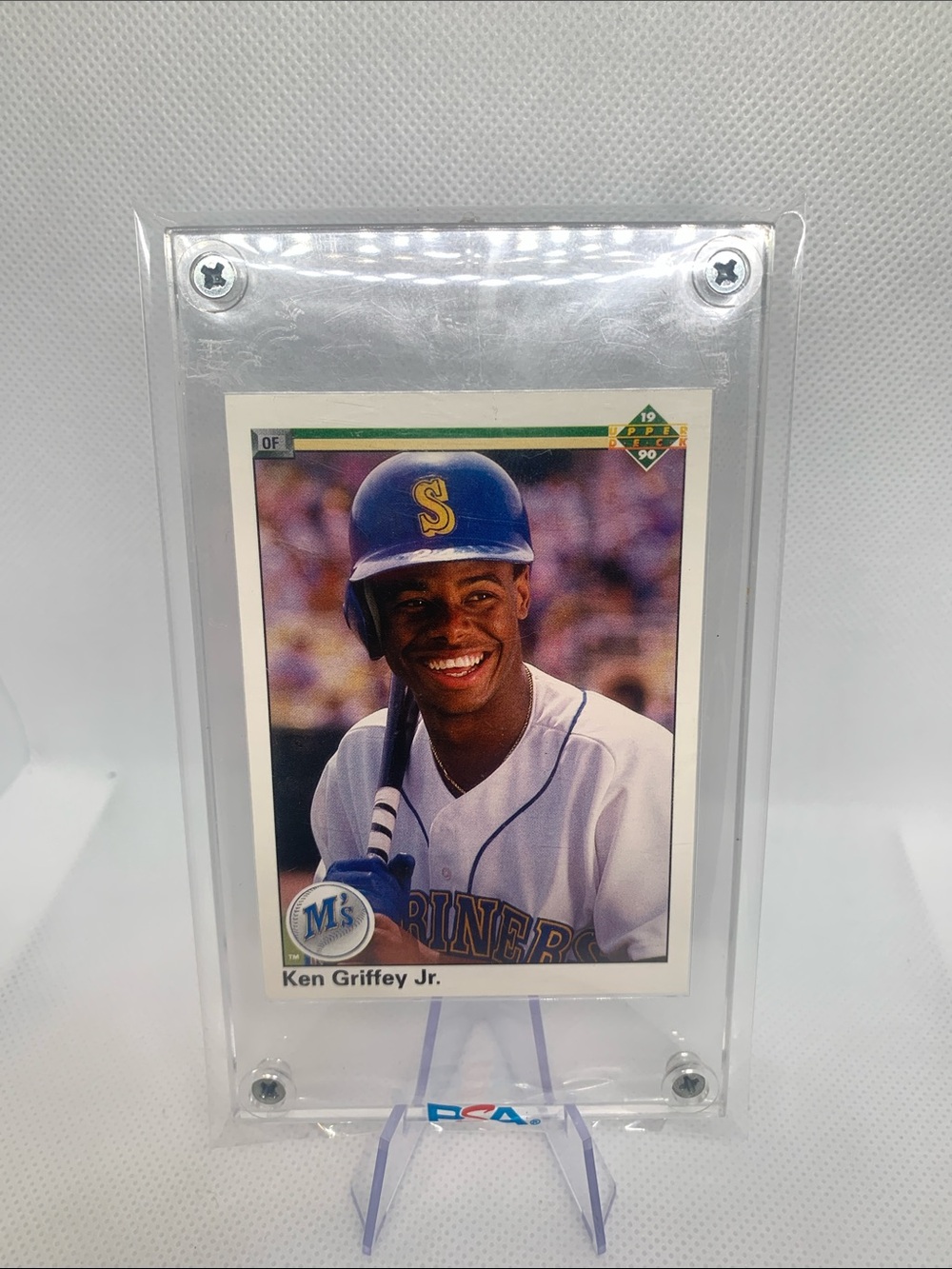 1990 Upper Deck Ken Griffey Jr. MLB Baseball Seattle Mariners In Protective Case - Picture 2 of 6